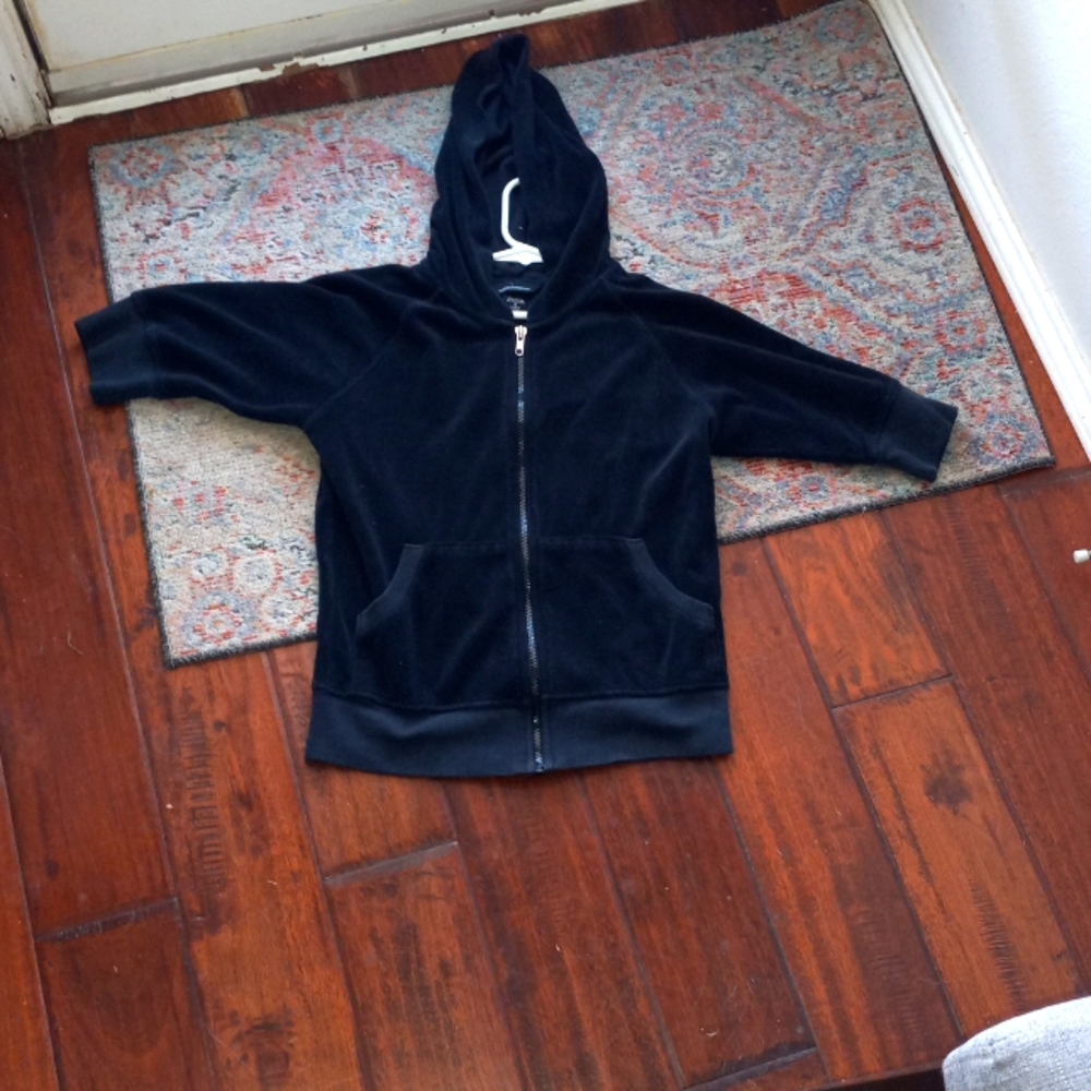 Moda International Black Hooded Zip Up